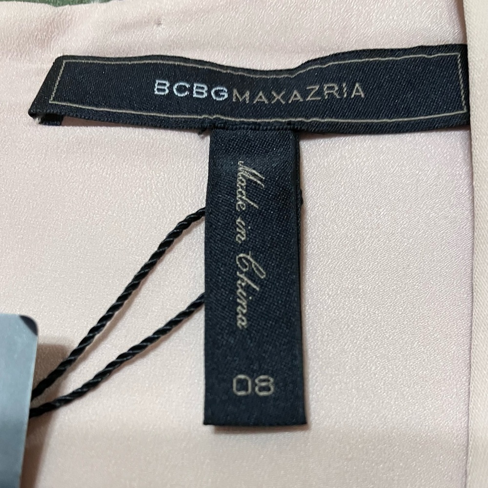 BCBGMaxAzria Claire Sleeveless Draped Skirt Dress in Bare Pink - Picture 7 of 13